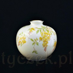 Niecodzienny wazon w formie kuli z porcelany Sorau