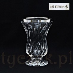 Kryształowy wazon ze szlifowanym wzorem