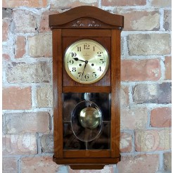 Wiszący zegar drewniany BECKER w pełni sprawny antyk