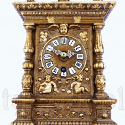 Reprezentacyjny zegar z połowy XIX wieku z markowym werkiem GB