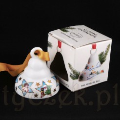 Zimowy porcelanowy dzwoneczek na choinkę - Arzberg Germany