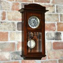 Eklektyczny zegar ścienny marki KIENZLE w pięknej, drewnianej skrzynce