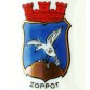 ZOPPOT - ręcznie malowany herb na porcelanowym wazonie