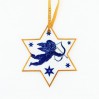 Anioł z łukiem na świątecznej ozdobie choinkowej- gwiazda porcelana Arzberg
