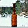 Piwo Zamkowe Trzcianka - zabytkowa butelka wysoka amber