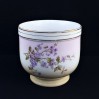 Porcelanowa donica z wałbrzyskiej porcelany CT w fioletowe kwiatuszki