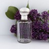 CRISTAL zabytkowy flakon na perfumy ze srebrem