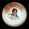 Królowa Luiza Pruska na porcelanowym talerzu Carl Tielsch z ok 1890-1914
