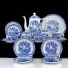 Biało niebieska porcelana Tuppack Tiefenfurt SERWIS na 6 osób z kolekcji CHINA BLAU