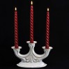Barokowy świecznik trójramienny śląskiej marki Koenigszelt