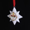 Gwiazda choinkowa z porcelany - formal 3 D