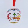 Porcelanowa bombka z dziećmi bawiącymi się zabawkami, Hutschenreuther 2005