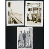 Komplet trzech czarno białych zdjęć m.in. z rejsu statkiem