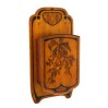 Kolekcjonerski organizer Art Nouveau z grawerowanym motywem roślinnym, sygnatura RW