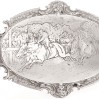 Konne wyścigi zdobią żeliwną paterkę Lauchhammer, sygnowany antyk z lat 1880-1914