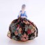 Antyk igielnik porcelanowa figurka z materiałową poduszką na igły i szpilki