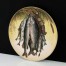 Piękny talerz naścienny Mettlach z rysunkiem ryb - niemiecka ceramika artystyczna. Podziwiaj jego urodę