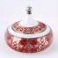 Bomboniera Art Deco Krautheim Selb - porcelana z galwanicznym srebrzeniem Spahr na czerwonym tle vermilion