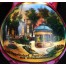 wazonik Bad Oppelsdorf porcelana ręcznie malowana widok Park-Kaffee Wilhelmsbrunnen Opolno-Zdrój