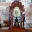 Ręcznie rzeźbiona obudowa zegara Becker z elementami secesji