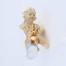 porcelanowa figurka cherubinka bawiącego się złotą świnką, symbol dobrobytu, lata 30-te XX wieku