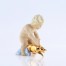 Kolekcjonerska figurka putta z Glücksschwein, złocenia 24k, porcelana niemiecka vintage