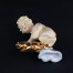 Figurka Putto ze Złotą Świnką | Porcelana Sygnowana