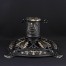 Elegancki Stojak Choinkowy epoki Secesji – Żeliwo Czarno-Złote, Antyk 1890-1910, Unikat z Ornamentyką