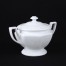 Porcelanowa cukiernica Rosenthal Germany z reliefowym zdobieniem i klasycznymi uchwytami 