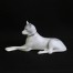 Dog niemiecki z wytwórni Pfeffer Gotha ok 1910 rok - porcelanowa figurka psa