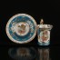 Porcelana pochodzi najpewniej z manufaktury Ackermann & Fritze. 