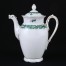 Elegancki dzbanek do mocnej kawy z porcelany niemieckiej 1922. Seria Barock, sygnatura „Modell Ph. Rosenthal" – projekt osobisty założyciela. Zielona girlanda