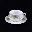 Przepiękna filiżanka wraz ze spodkiem ze śląskiej porcelany w śnieżnobiałej barwie