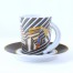Filiżanka espresso Rosenthal Cupola nr 24 z geometrycznym wzorem i uchwytem pierścieniowym
