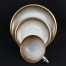 Porcelanowy zestaw do herbaty lub kawy z ciastem