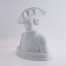 Rzadkie popiersie królewskie z białej porcelany, manufaktura Tielsch Altwasser, widok z profilu, rok 1939