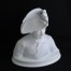 Międzywojenne popiersie króla Prus w charakterystycznym kapeluszu, biała porcelana CT Altwasser