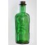 Butelka z zielonego szkła z motywem trupich czaszek i napisem Gift Flasche