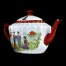 Japan Bunt trzy gejsze zdobią niecodzienny imbryk z porcelany