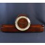 Design okresu 1950-1970 w drewnianym zegarze z mosiężnym werkiem Hermle