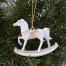 Ekskluzywny wiszącej, choinkowej ozdoby z porcelany