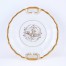 Różany motyw w złocie na białej porcelanie z XIX wieku