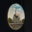 Ręcznie podmalowana widokówka z widokiem na Ratusz w dawnym Krotoszynie. 