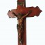 Bardzo dekoracyjny krzyż ścienny z drewna i metalu