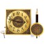 Kompletny zegar wraz z wahadłem i kluczem do nakręcania