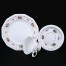 Porcelana Rosenthal Maria Poesie – trio z filiżanką, spodkiem i talerzykiem, kwiatowy motyw