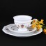 Trio Rosenthal Maria Classic Rose Poesie – porcelanowy zestaw śniadaniowy