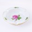 Popielniczka Meissen Róża Miśnieńska - okrągła porcelana z trzema miejscami, złocony brzeg, sygnatura miecze