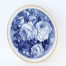 Porcelanowy talerz Meissen hand made – kobaltowe róże, sygnatura 1978, złote wykończenie, stan niemal idealny