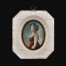 Barwny portret królowej Luizy malowany na kości. 